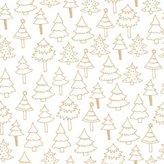 seamless pattern with christmas trees