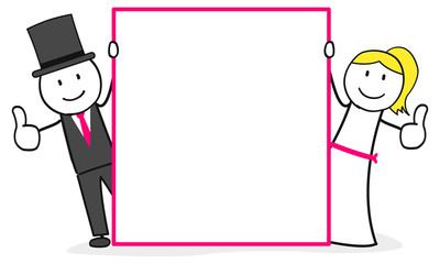 Textfläche für Hochzeit / Party / Liebe / Brautpaar / Ehemann / Ehefrau