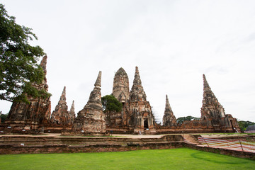 Obraz premium ancient temple in ayutthaya thailand