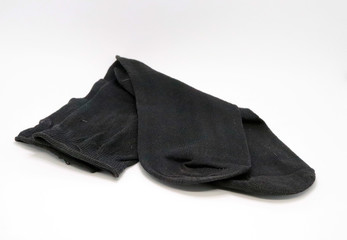 black socks on white background