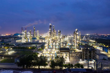 Fototapeta na wymiar Oil and gas industrial,Oil refinery plant form industry at night