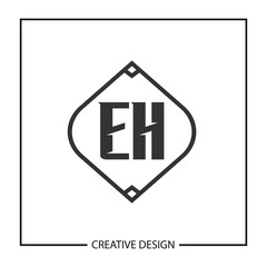Initial Letter EH Logo Template Design