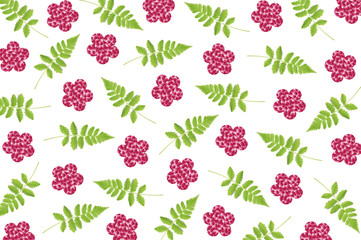 Flower shaped of Dendrobium orchid petal and vegetable fern leaf as a background