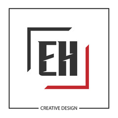 Initial Letter EH Logo Template Design