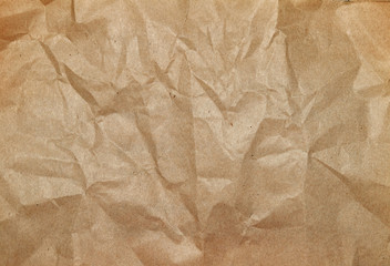 Empty brown recycle crumpled paper for background.