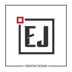 Obraz premium Initial Letter EJ Logo Template Design