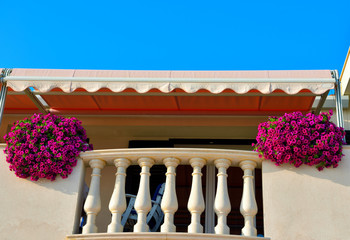 characteristic Sicilian houses (punta secca) in the province of Ragusa Italy