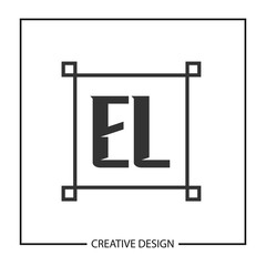 Initial Letter EL Logo Template Design