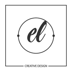 Initial Letter EL Logo Template Design