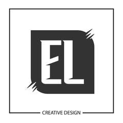 Initial Letter EL Logo Template Design