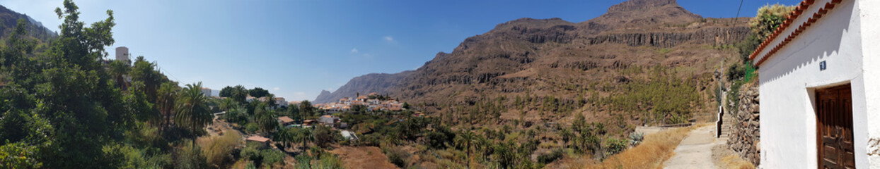 Fototapeta na wymiar Fataga - Gran Canaria - Panorama