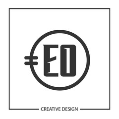 Initial Letter EO Logo Template Design