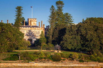 The Government House, official residence of the Governor of New South Wales, Sydney, Australia.