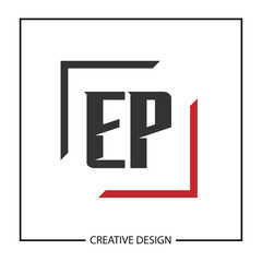 Initial Letter EP Logo Template Design