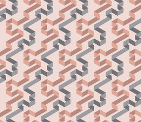 Tender color geometric labyrinth seamless pattern.