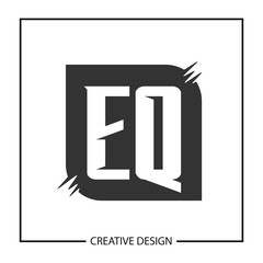 Initial Letter EQ Logo Template Design