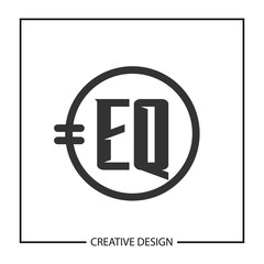 Initial Letter EQ Logo Template Design