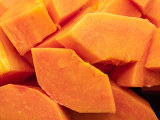 close up ripe papaya