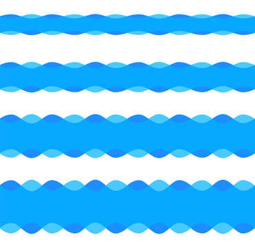 design element ribbon blue water sea background05