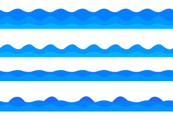 design element ribbon blue water sea background08