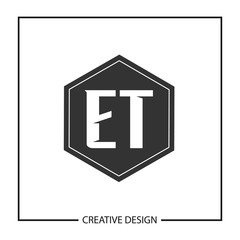 Initial Letter ET Logo Template Design