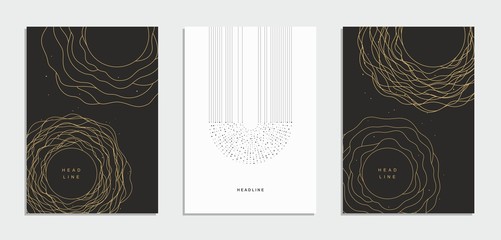 Abstract geometric technological brochure, flyer, corporate identity.