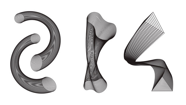 Abstract composition with geometric figures