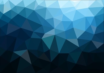 Obraz premium Dark blue polygonal texture. Polygonal vector background.