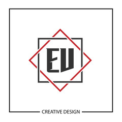 Initial Letter EV Logo Template Design