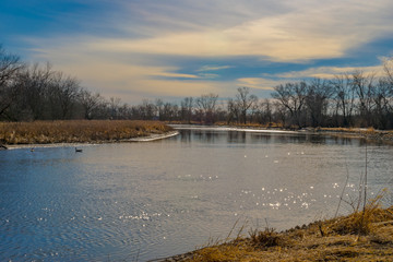 Sparkling River of Early Spring