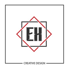 Initial Letter EX Logo Template Design