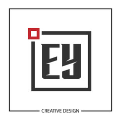 Initial Letter EY Logo Template Design