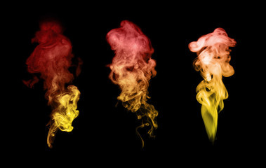 Smoke isolated on black