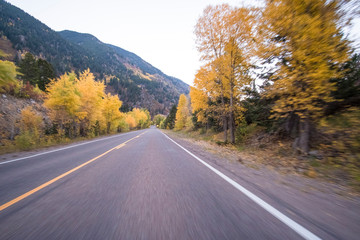 Fall Road in Mountains