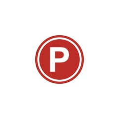 P red sign traffic road logo