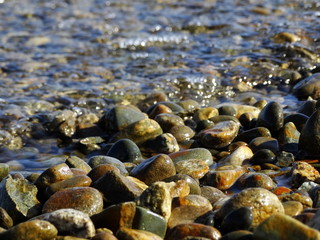 Pebbles on the river Bank