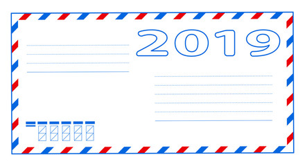 Fototapeta premium Envelope 2019 illustration