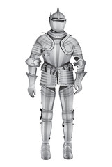 knight in metal armor