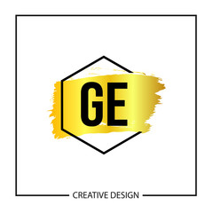 Initial Letter GE Logo Template Design