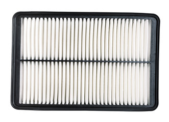New clean air filter element isolated on a white background