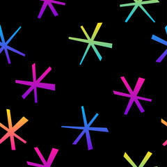 Fototapeta premium Abstract rainbow seamless pattern background. Modern swatch for greeting card, birthday party invitation, menu, wallpaper, holiday shop sale, bag print, t shirt, workshop advertising etc.