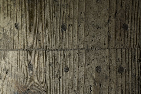 old wooden background with nails 