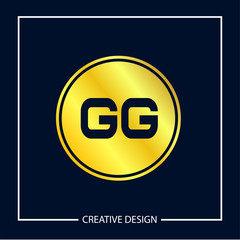 Initial Letter GG Logo Template Design