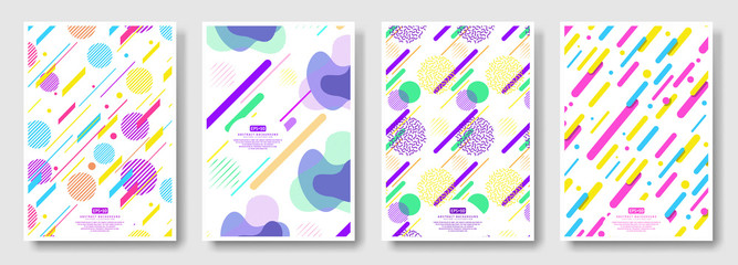 Abstract covers with seamless background available in swatches panel - obrazy, fototapety, plakaty
