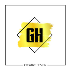 Initial Letter GH Logo Template Design