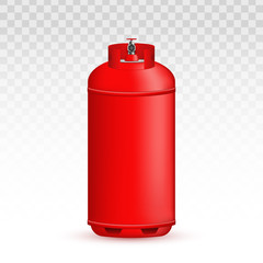Fototapeta premium Creative vector illustration of gas cylinder, tank, balloon, container of propane, butane, acetylene, carbon dioxide isolated on transparent background. Art design template. Abstract concept element