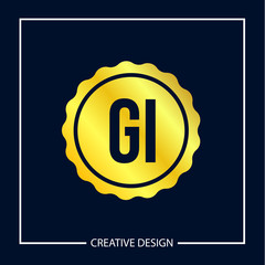 Initial Letter GI Logo Template Design