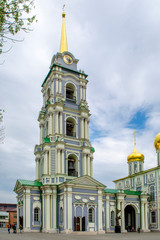 Tula. Tula Kremlin. On three floors Of the bell tower of the assumption Cathedral there are belfries with bells