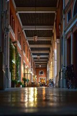 Arcade in city center of Treviso Italy