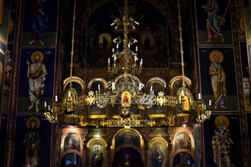 	
interior of the old church